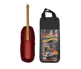 86242 California Car Duster Heritage Edition Wood Handle And Cotton Mop Red