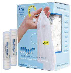Ww500 Canawipe Distributors Ltd. 500pk Magic Towel Compressed Tissue Wysi Expandable Wipes. Just Add Water. New