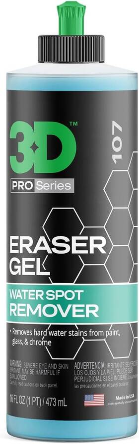 Car Care Products 445018384330 Eraser Gel Water Spot Remover Acidic Formula For Hard Spots And Minera