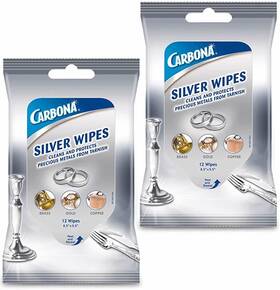 345p Carbona Silver Wipes Metal Cleaner And Polish 12 2 Pack