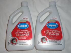 L063 Carbona Set Of 2 Oxy Powered Steam Carpet Cleaner 48 Oz Bottles - New
