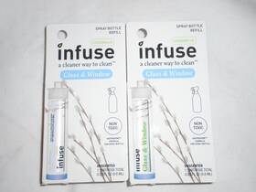 Casablanca 028484004734 Set Of 2 Casabella Infuse Glass And Window Spray Bottle Refill Unscented .33 Fl Oz