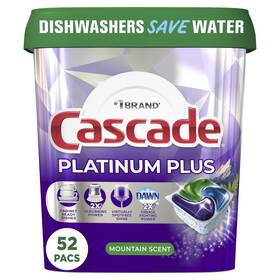Cascade 030772062142 Platinum Plus Actionpacs Dishwasher Detergent Pods Soap Mo