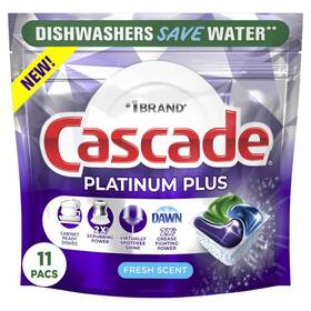 Cascade 030772064818 Platinum Plus Dishwasher Pods Fresh Scent 3 Packs Of 11 Each