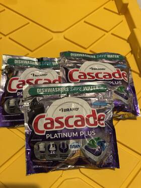 Cascade 030772064825 Platinum Plus Dishwasher Pods Mountain Fresh Scent 11 Ct Pack Of 3