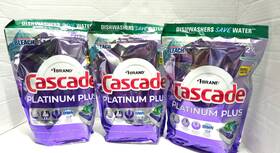 Cascade 030772134153 3 -cascade Platinum Plus Dishwasher Actionpacs Detergent 24 Ct Mountain Scent