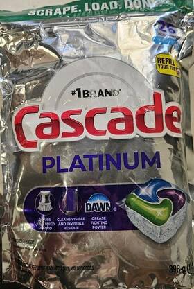 Cascade 030772155363 Platinum Dishwasher Pods Detergent Soap Tabs Fresh 26
