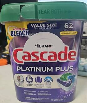 Cascade 030772175729 Platinum Plus Dishwasher Pods Detergent Dish