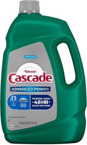 Cascade 037000174073 Advanced Power Dishwasher Detergent Gel Fresh Scent 125 Oz