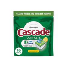 15515 Cascade Actionpacs Dishwasher Detergent Pods Lemon Scent 16-ct