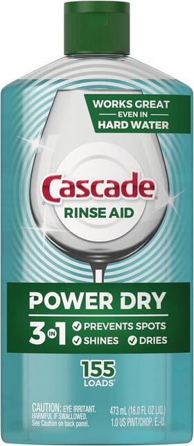 Cascade 313103366332 Platinum Rinse Aid 16 Oz 155 Loads