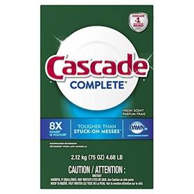 Cascade 445020312369 Complete Dishwasher Detergent Powder Fresh Scent 75 Oz Free Shipping