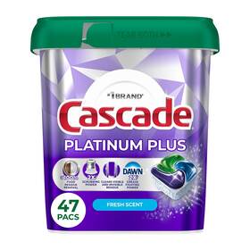 57893 Cascade 57893/6156 Platinum Plus Actionpacs Dishwashing Detergent Pod Fresh Scent 52