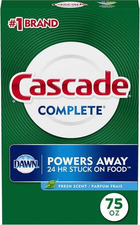 Cascade 711181878721 Complete Powder Dishwasher Detergent Fresh Scent 75 Oz White