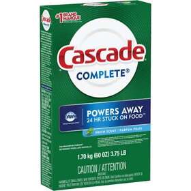 3700095788 Cascade Complete 60 Oz. Fresh Scent Powder Dishwasher Detergent