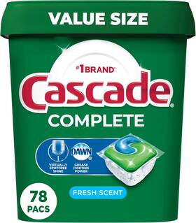 Cascade Spppoa066638 Dishwasher Pods 78 Count Fresh Actionpacs