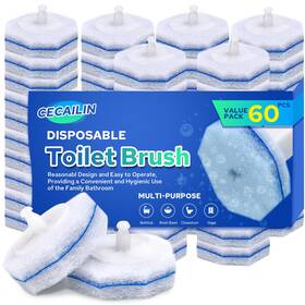 Cecailin 234214242020 60pcs Disposable Toilet Brush. Bathroom Cleaning. Bowl Cleaners