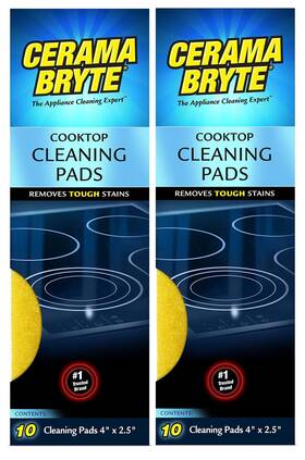 Cerama Bryte 700598332186 Cooktop Cleaning Pads 10-count 2 Pack