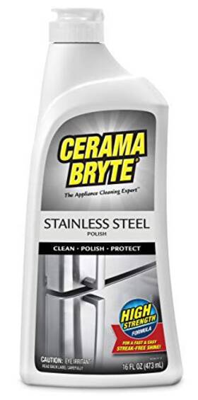 Cerama Bryte 780320007216 Stainless Steel Cleaner For Appliances Streak-free Shine And Protection