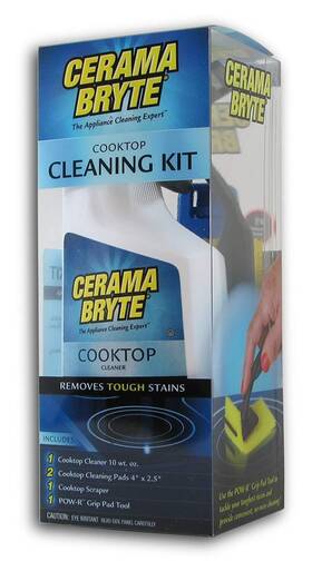 Cerama Bryte 786830385622 Cooktop Cleaning Kit Includes 10 Oz. Bottle Of Cleaner 2 Pads 1