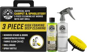 Hol315 Chemical Guys Foaming Citrus Fabric Clean And Drill Brush Kit - High-foaming Stain