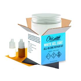 Chic Marine 628176295794 Waxed White Gel Coat Repair Kit For Easy Boat Fiberglass And Bath