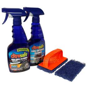 3100107 Citrusafe Complete Grill Care Kit Non-toxic Citrus Spray With Scrubbing Brush