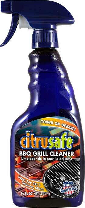 Citrusafe 830731002031 Grill And Grate Cleaner Spray 16 Oz - Heavy Duty Safely Cleans Burnt
