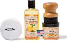 Clarks 853324008043 Clark S Cutting Board Oil And Wax Kit Includes Food Grade Mineral 12oz