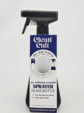 Clean Cult 810049641030 All Purpose Cleaner Sprayer Glass Bottle 16oz
