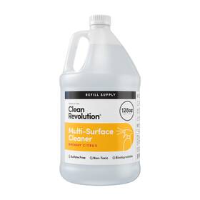 Clean Revolution 810004551169 Multi Surface Cleaner Refill 128oz X4 Eco-friendly Plant-based Dreamy Citrus