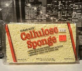 Clean-rite 073319009408 Pure Cellulose Sponge Auto House Paint Vintage 1980s Usa Sealed New
