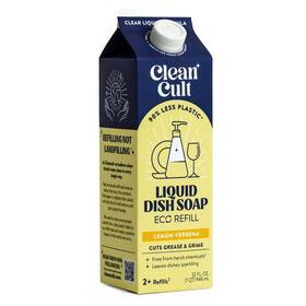 Cleancult 742797795355 Dish Soap Refill Nature-inspired Ingredients Lemon Verbena 32 Fluid
