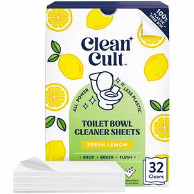 Cleancult 810049641627 Toilet Bowl Cleaner Sheets - Dissolvable Septic Safe Effective Cleaning Re