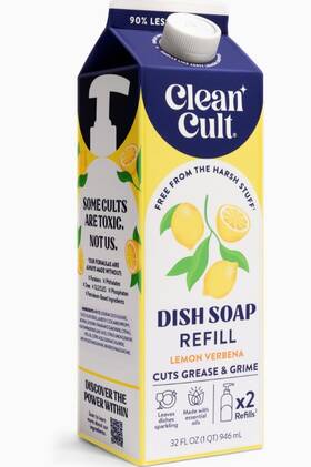 Cleancult 810049642259 Dish Soap Liquid Refill 32oz 1 Pack - Plant Based Cleaning Power