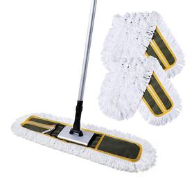 Zjus-st03-60-green Cleanhome 24 Inch Commercial Dust Mop For Floor Cleaning Heavy Duty With 59 Ext