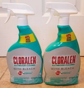 Cloralen 043152007107 2 Bathroom Cleaner With Bleach Spray Fresh Scent 22 Fl Oz Each New