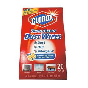 Clorox 044600313139 Triple Action Dust Wipes 20 Count Singles Discontinued