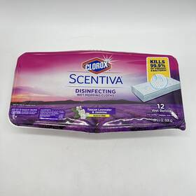 Clorox 044600320267 Scentiva Wet Mopping Cloths 12 Refills Tuscan Lavender And Jasmine New