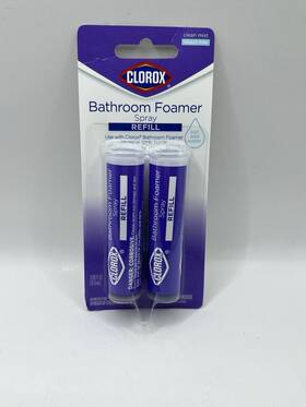 Clorox 044600325514 Bathroom Foamer Spray Refill Cartridges Bleach Free Clean Mist Scent New
