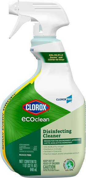 Clorox 726084167131 Cloroxpro Ecoclean All-purpose Cleaner Spray Bottle 32 Fluid Ounces