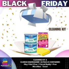 Clorox 829425000088 Dishwashing Detergent 43 Ct Scrub Mommy Microfiber Towel - Kit