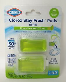 Clorox Stay Fresh Pods Toilet Seat Refills 2-pack Green Meadows Scent