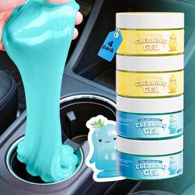 Cc-clg-pkd11 Colorcoral Car Cleaning Gel - 4 Pack Reusable Slime For Interior Vents Keyboards And