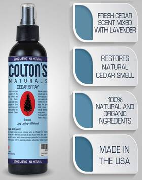 Coltons Naturals 759754425347 Cedar Spray 4 Ounce With Lavender Extract Non-wood Protection For Ced