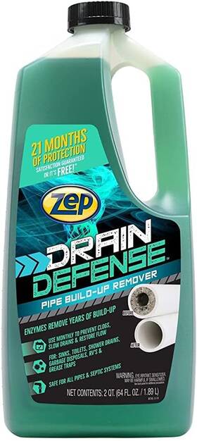 Zldc648 Commercial Products Drain Defense Pipe Build-up Remover - 64 Ounces Professional St