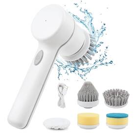 Cx-fw-01a Conerx Electric Spin Scrubber Cordless Power Cleaning Brush With 5 Replaceable Heads