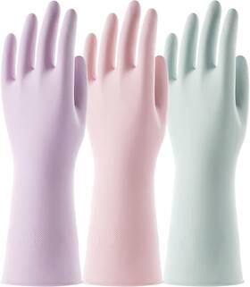 09a4l3307d Cooljob 3 Pairs Colorful Household Gloves Small Pack Of Assorted Colors