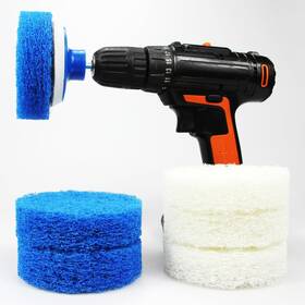 Cooptop 743447893599 7 Piece Drill Brush Attachment Set Power Scrub Pad Cleaning Kit Inch Scrubbin