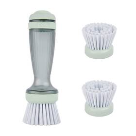 Cqt 717675532599 Dish Brush Scrub With Soap Dispenser For Dishes Kitchen Sink Pot Pan